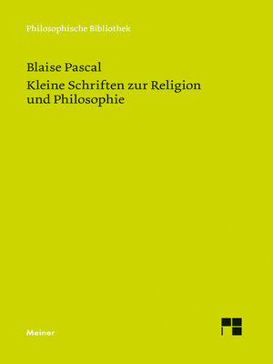 cover image of Kleine Schriften zur Religion und Philosophie
